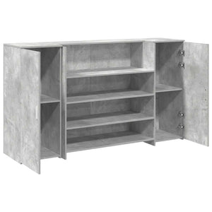 vidaXL Reception Desk Concrete Grey 180x50x103.5 cm Engineered Wood