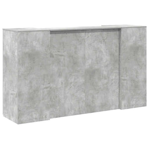 vidaXL Reception Desk Concrete Grey 180x50x103.5 cm Engineered Wood