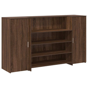 vidaXL Reception Desk Brown Oak 180x50x103.5 cm Engineered Wood