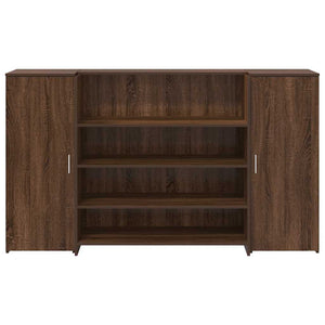 vidaXL Reception Desk Brown Oak 180x50x103.5 cm Engineered Wood