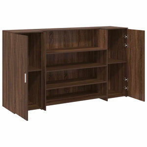 vidaXL Reception Desk Brown Oak 180x50x103.5 cm Engineered Wood