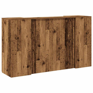 vidaXL Reception Desk Old Wood 180x50x103.5 cm Engineered Wood