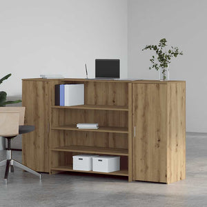 vidaXL Reception Desk Artisan Oak 180x50x103.5 cm Engineered Wood