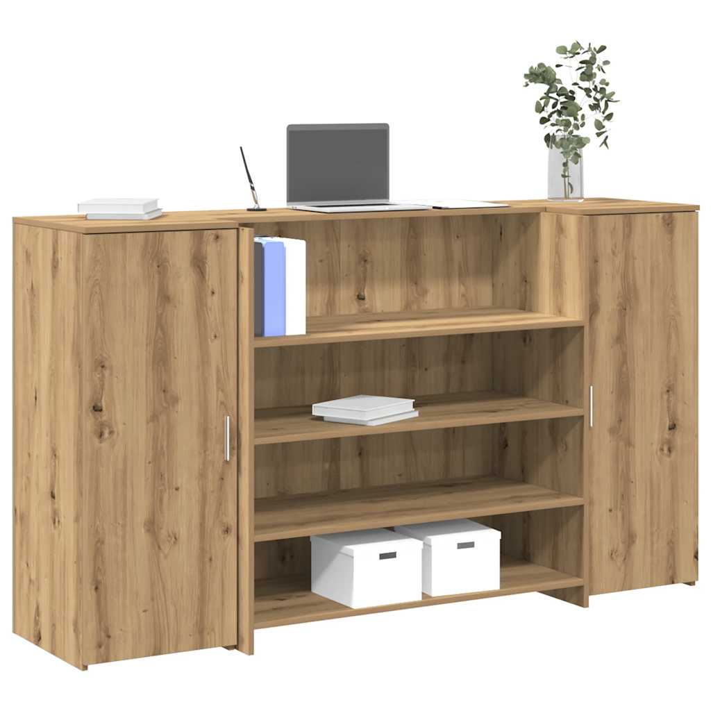 vidaXL Reception Desk Artisan Oak 180x50x103.5 cm Engineered Wood