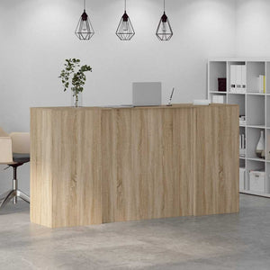 vidaXL Reception Desk Sonoma Oak 200x50x103.5 cm Engineered Wood