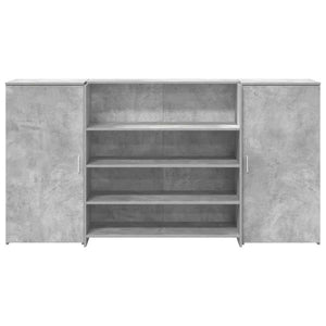 vidaXL Reception Desk Concrete Grey 200x50x103.5 cm Engineered Wood