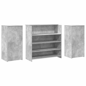 vidaXL Reception Desk Concrete Grey 200x50x103.5 cm Engineered Wood