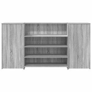 vidaXL Reception Desk Grey Sonoma 200x50x103.5 cm Engineered Wood