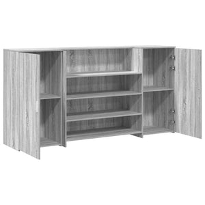 vidaXL Reception Desk Grey Sonoma 200x50x103.5 cm Engineered Wood