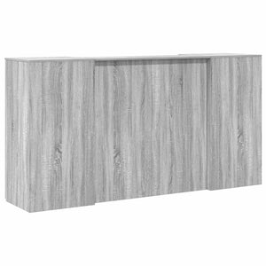 vidaXL Reception Desk Grey Sonoma 200x50x103.5 cm Engineered Wood