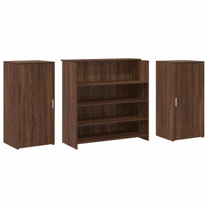 vidaXL Reception Desk Brown Oak 200x50x103.5 cm Engineered Wood