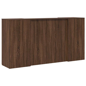 vidaXL Reception Desk Brown Oak 200x50x103.5 cm Engineered Wood