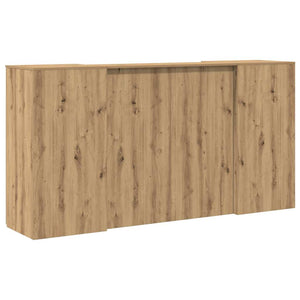 vidaXL Reception Desk Artisan Oak 200x50x103.5 cm Engineered Wood