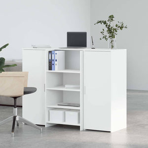 vidaXL Reception Desk White 135x50x103.5 cm Engineered Wood