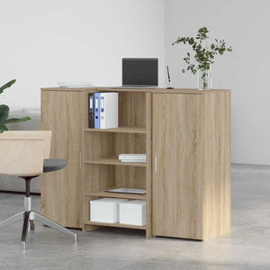 vidaXL Reception Desk Sonoma Oak 135x50x103.5 cm Engineered Wood