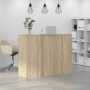 vidaXL Reception Desk Sonoma Oak 135x50x103.5 cm Engineered Wood