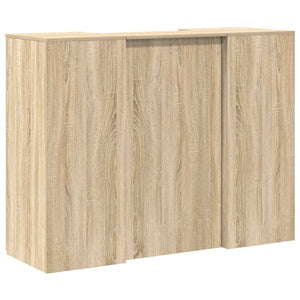 vidaXL Reception Desk Sonoma Oak 135x50x103.5 cm Engineered Wood