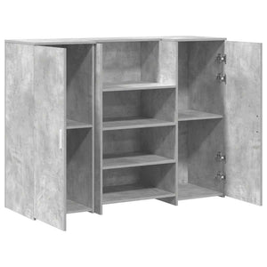 vidaXL Reception Desk Concrete Grey 135x50x103.5 cm Engineered Wood