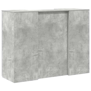 vidaXL Reception Desk Concrete Grey 135x50x103.5 cm Engineered Wood