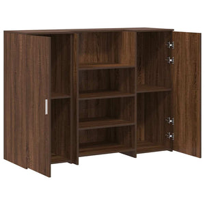 vidaXL Reception Desk Brown Oak 135x50x103.5 cm Engineered Wood