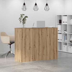 vidaXL Reception Desk Artisan Oak 135x50x103.5 cm Engineered Wood