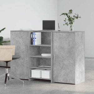 vidaXL Reception Desk Concrete Grey 155x50x103.5 cm Engineered Wood