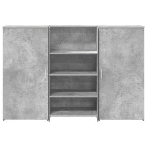 vidaXL Reception Desk Concrete Grey 155x50x103.5 cm Engineered Wood