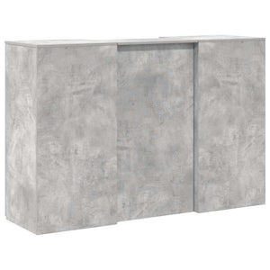 vidaXL Reception Desk Concrete Grey 155x50x103.5 cm Engineered Wood