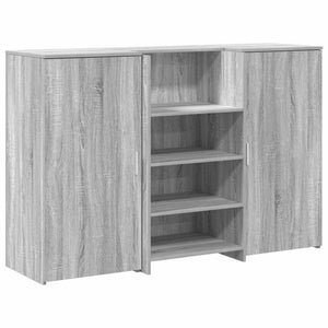 vidaXL Reception Desk Grey Sonoma 155x50x103.5 cm Engineered Wood