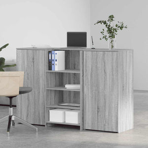 vidaXL Reception Desk Grey Sonoma 155x50x103.5 cm Engineered Wood