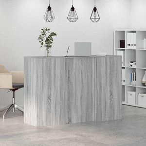 vidaXL Reception Desk Grey Sonoma 155x50x103.5 cm Engineered Wood