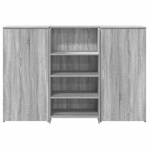 vidaXL Reception Desk Grey Sonoma 155x50x103.5 cm Engineered Wood