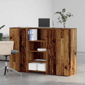 vidaXL Reception Desk Old Wood 155x50x103.5 cm Engineered Wood