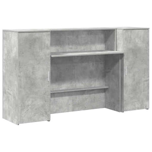 vidaXL Reception Desk Concrete Grey 180x50x103.5 cm Engineered Wood