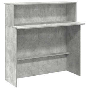 vidaXL Reception Desk Concrete Grey 180x50x103.5 cm Engineered Wood