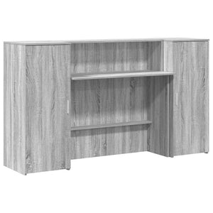 vidaXL Reception Desk Grey Sonoma 180x50x103.5 cm Engineered Wood