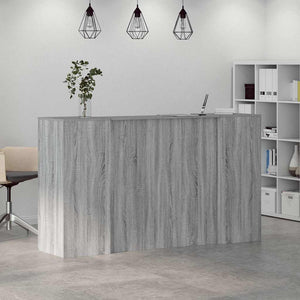 vidaXL Reception Desk Grey Sonoma 180x50x103.5 cm Engineered Wood