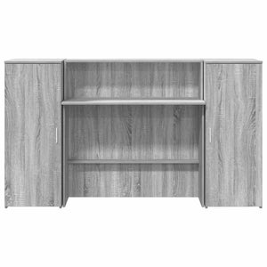 vidaXL Reception Desk Grey Sonoma 180x50x103.5 cm Engineered Wood