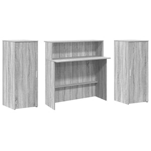 vidaXL Reception Desk Grey Sonoma 180x50x103.5 cm Engineered Wood