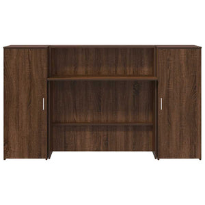 vidaXL Reception Desk Brown Oak 180x50x103.5 cm Engineered Wood