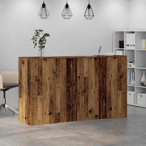 vidaXL Reception Desk Old Wood 180x50x103.5 cm Engineered Wood