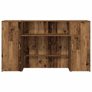 vidaXL Reception Desk Old Wood 180x50x103.5 cm Engineered Wood