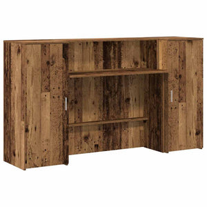 vidaXL Reception Desk Old Wood 180x50x103.5 cm Engineered Wood