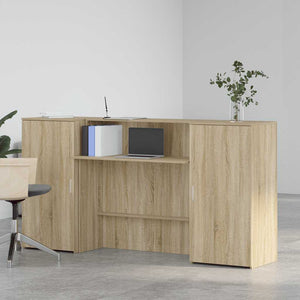 vidaXL Reception Desk Sonoma Oak 200x50x103.5 cm Engineered Wood