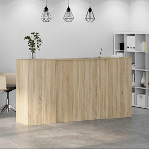 vidaXL Reception Desk Sonoma Oak 200x50x103.5 cm Engineered Wood