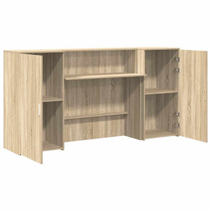 vidaXL Reception Desk Sonoma Oak 200x50x103.5 cm Engineered Wood