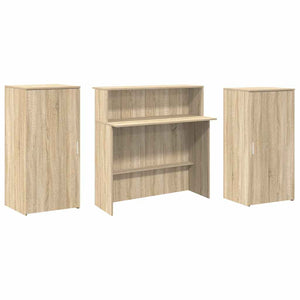 vidaXL Reception Desk Sonoma Oak 200x50x103.5 cm Engineered Wood