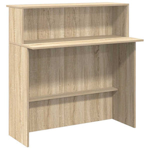 vidaXL Reception Desk Sonoma Oak 200x50x103.5 cm Engineered Wood