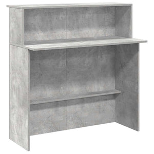 vidaXL Reception Desk Concrete Grey 200x50x103.5 cm Engineered Wood