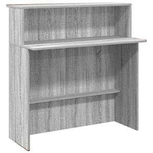 vidaXL Reception Desk Grey Sonoma 200x50x103.5 cm Engineered Wood